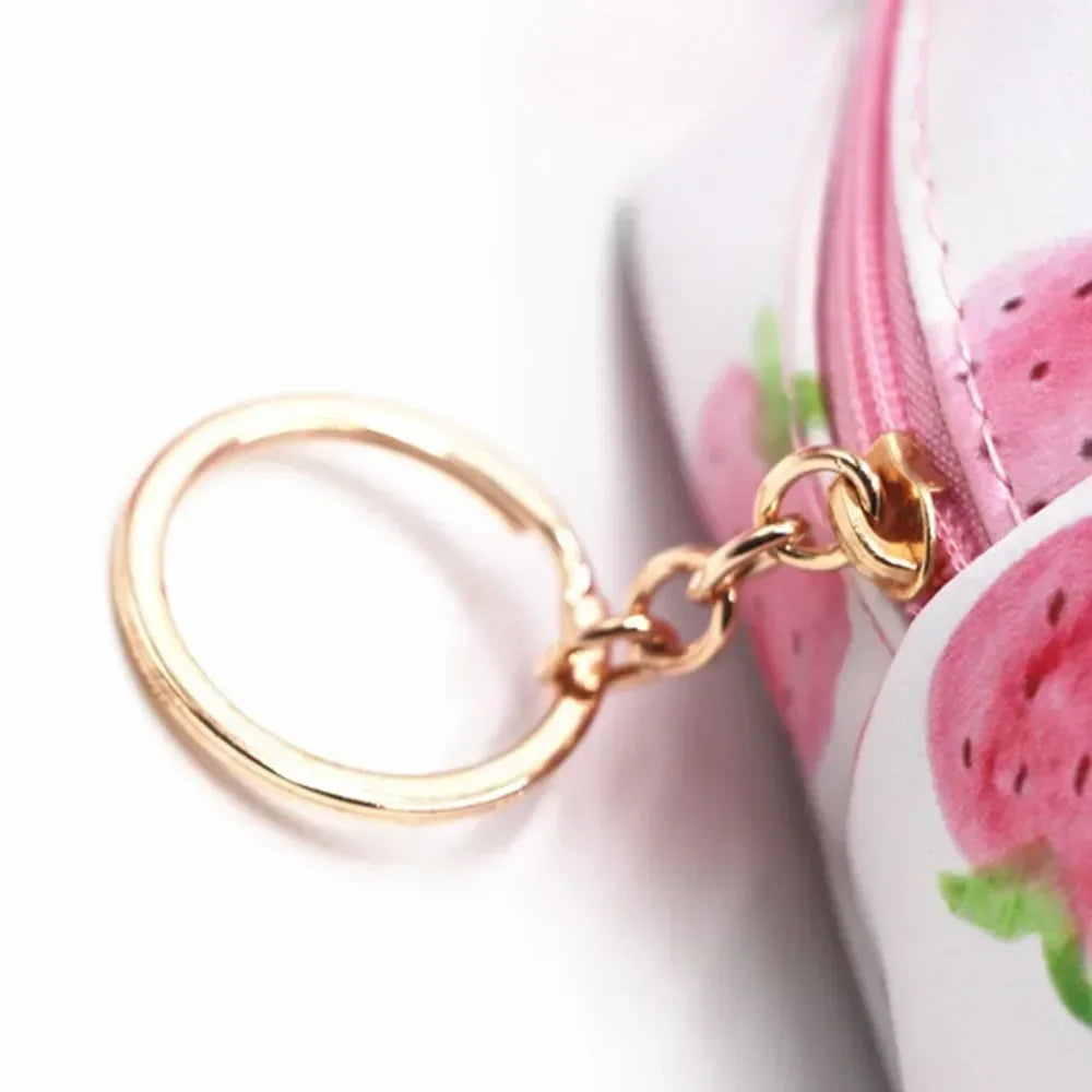 Trousse de maquillage aquarelle fraise