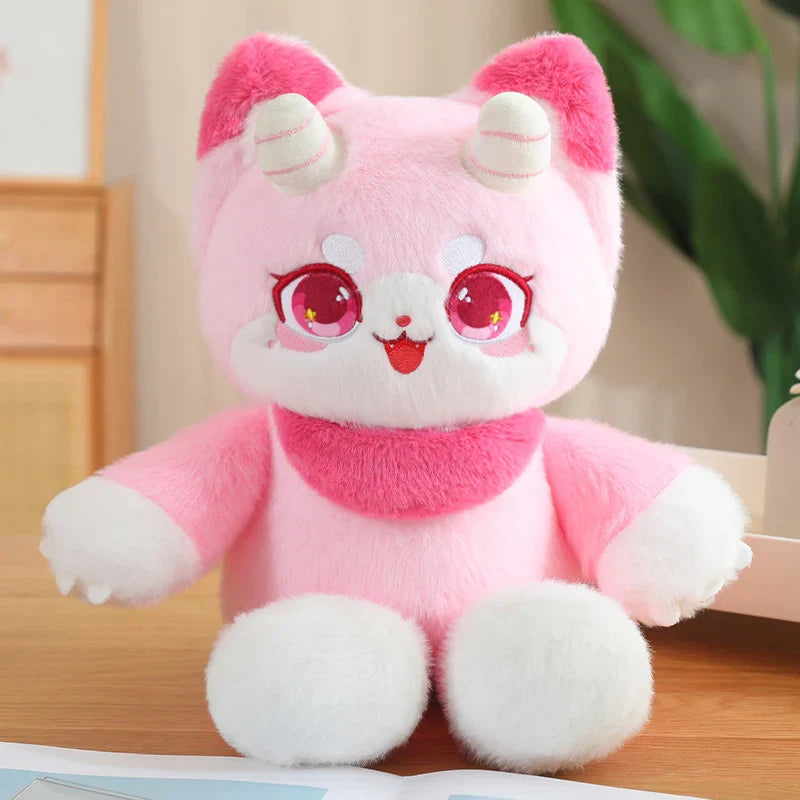 Peluches chat dragon kawaii