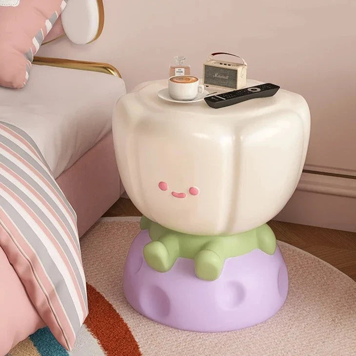 Table d'appoint en forme de tulipe Kawaii