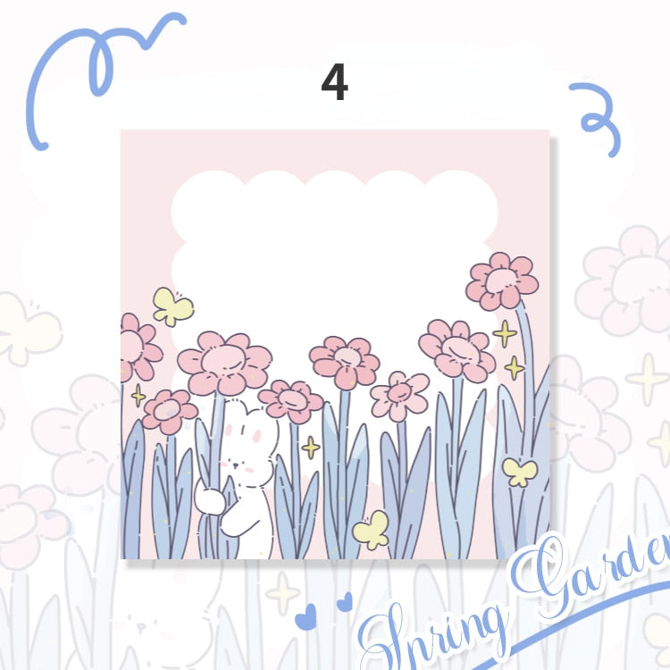 Flower Bunny Memo Pads