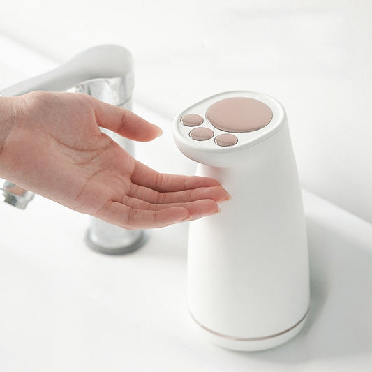 Dispensador automático de jabón con forma de pata de gato