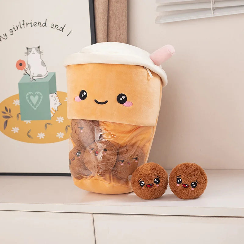 Peluches Boba Tea et Boba Pearl