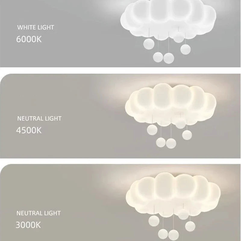 Kawaii Chibi Rain Cloud Ceiling Light
