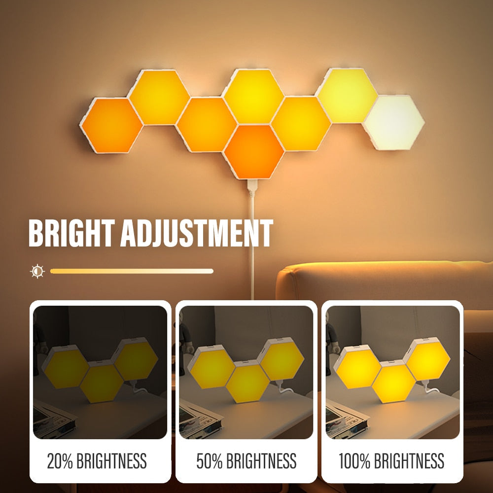 Luces LED hexagonales RGB con Bluetooth