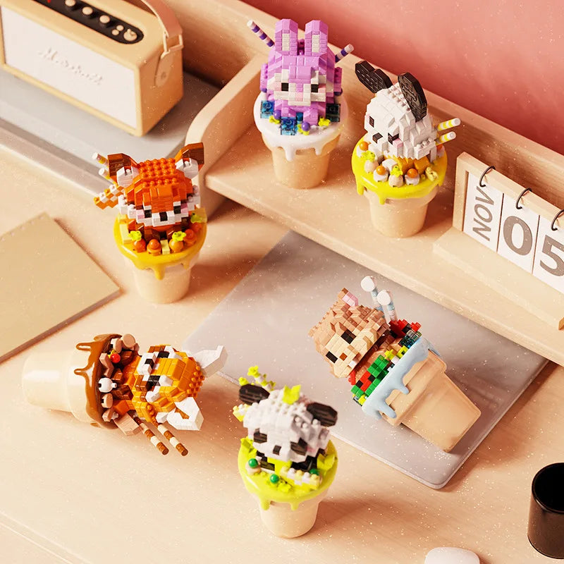 Kawaii Ice Cream Animals Building Blocks