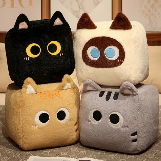 Peluches chat carrées
