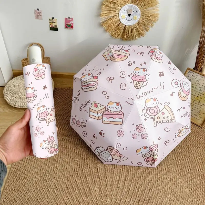 Parapluie pare-soleil Kawaii Kitty Treats