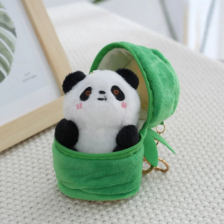 Porte-clés en peluche panda