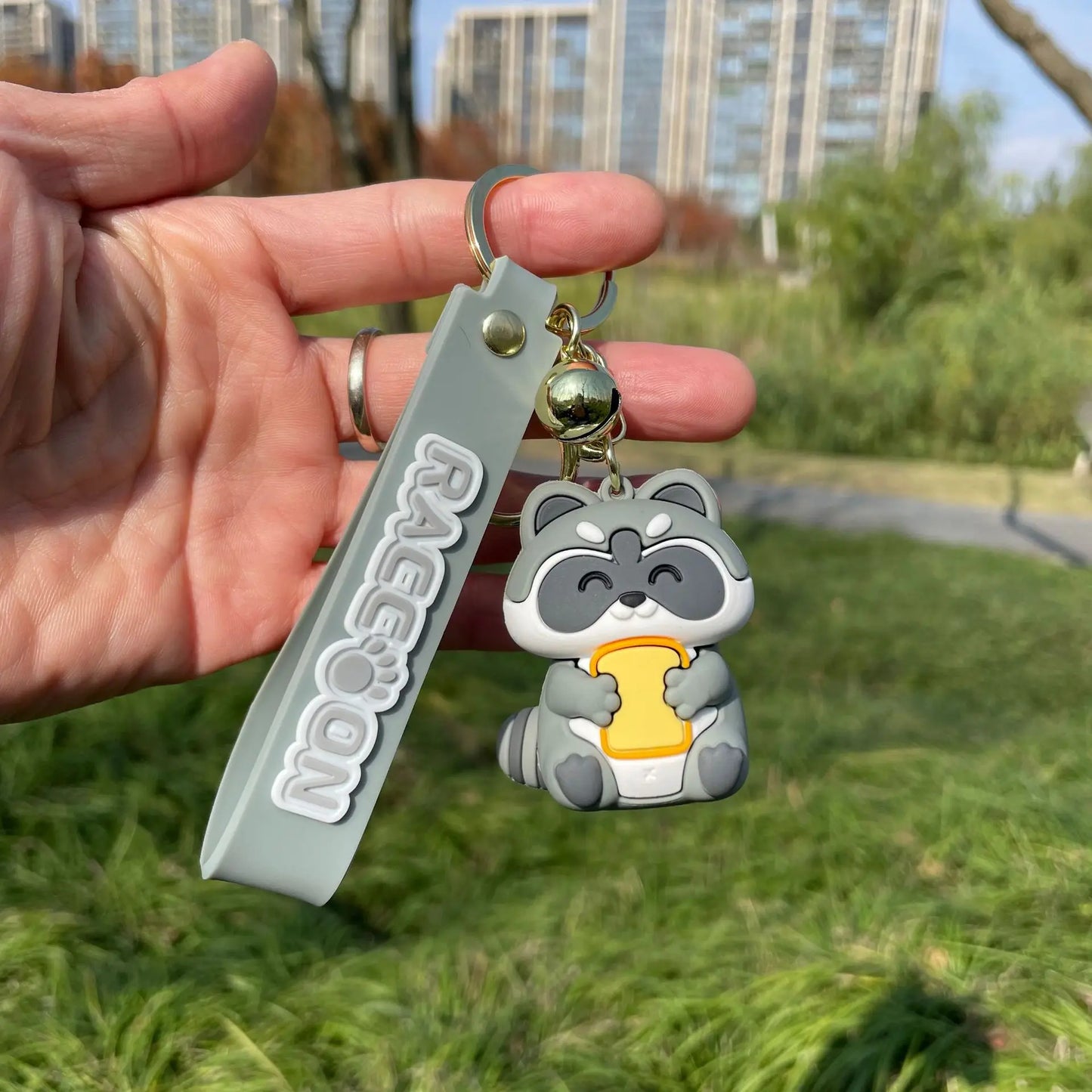 Porte-clés raton laveur kawaii