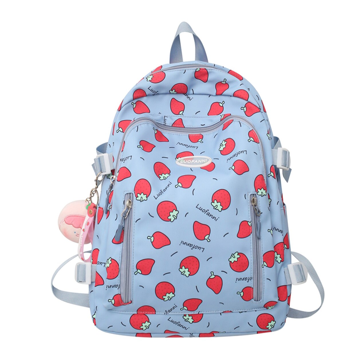 Sac à dos imperméable à imprimé fraise