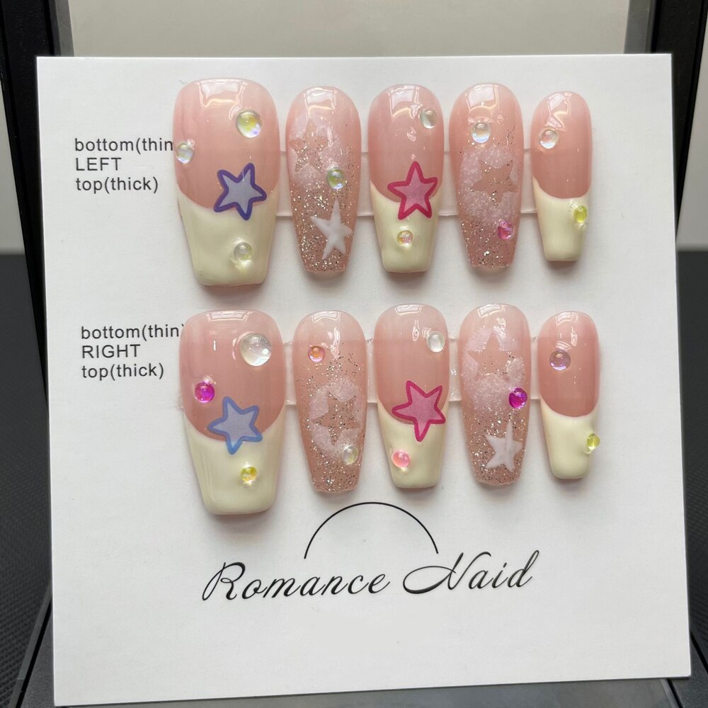 Ongles Press On Ballerina French