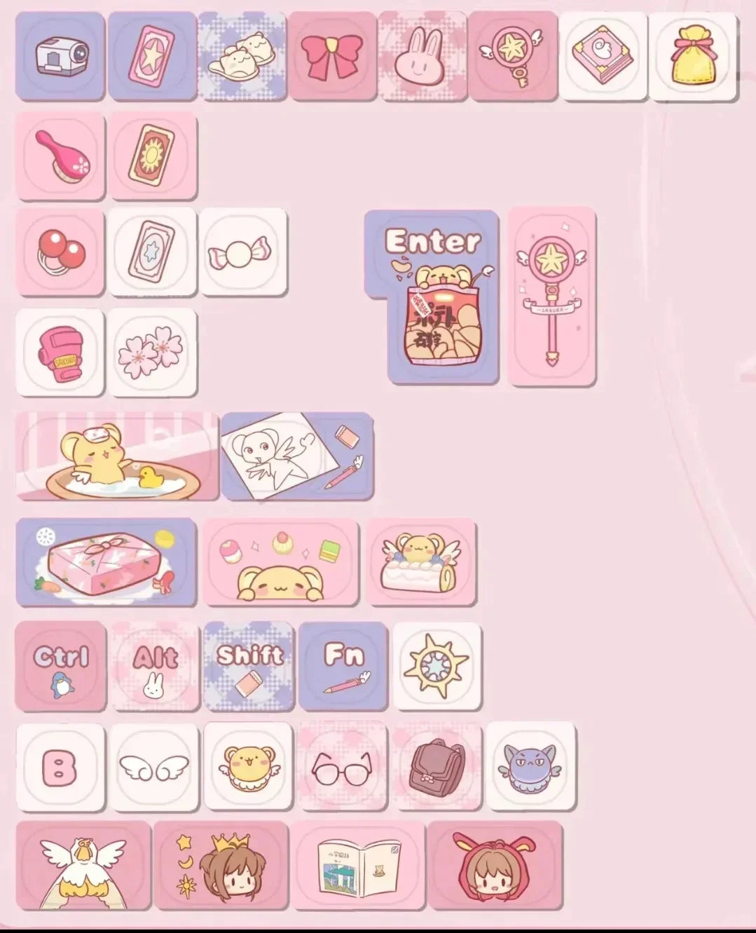 Ensemble de touches Kawaii CCS