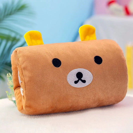 Linda almohada de peluche para calentar las manos