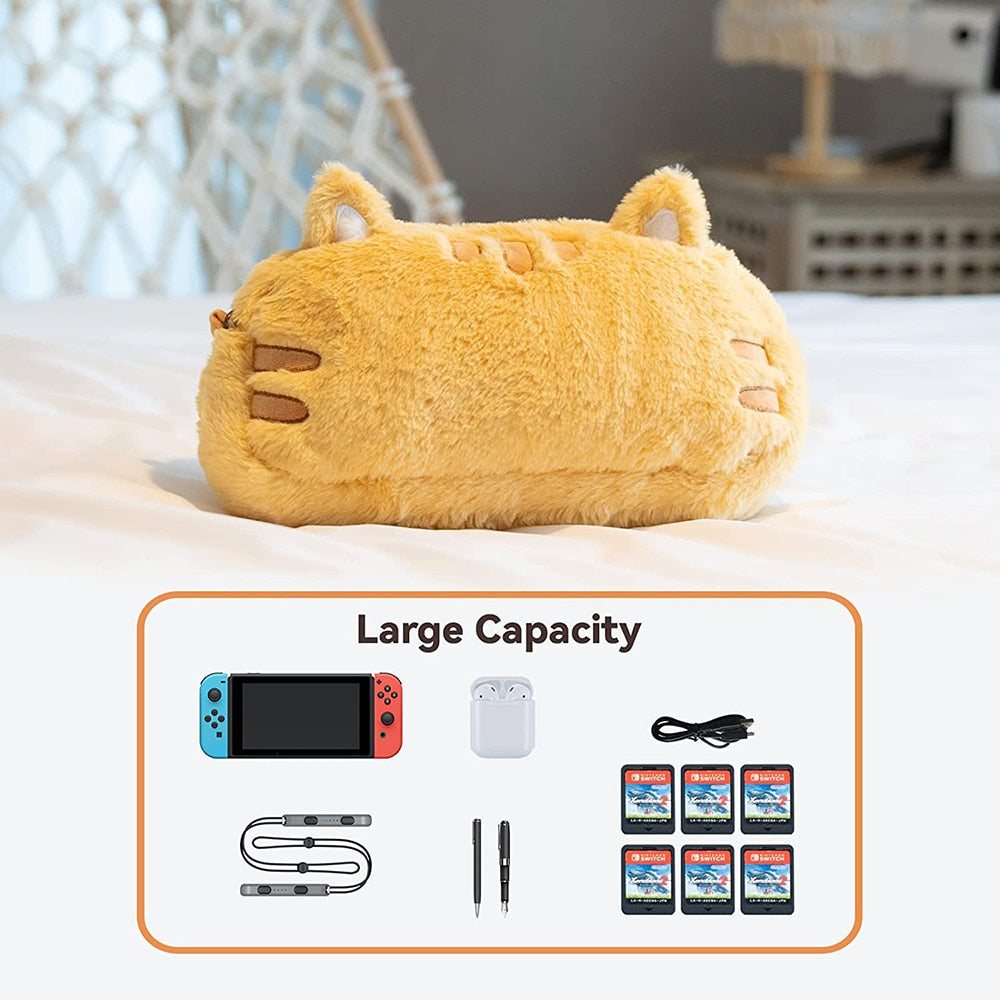 Sac en peluche pour Nintendo Switch avec chat