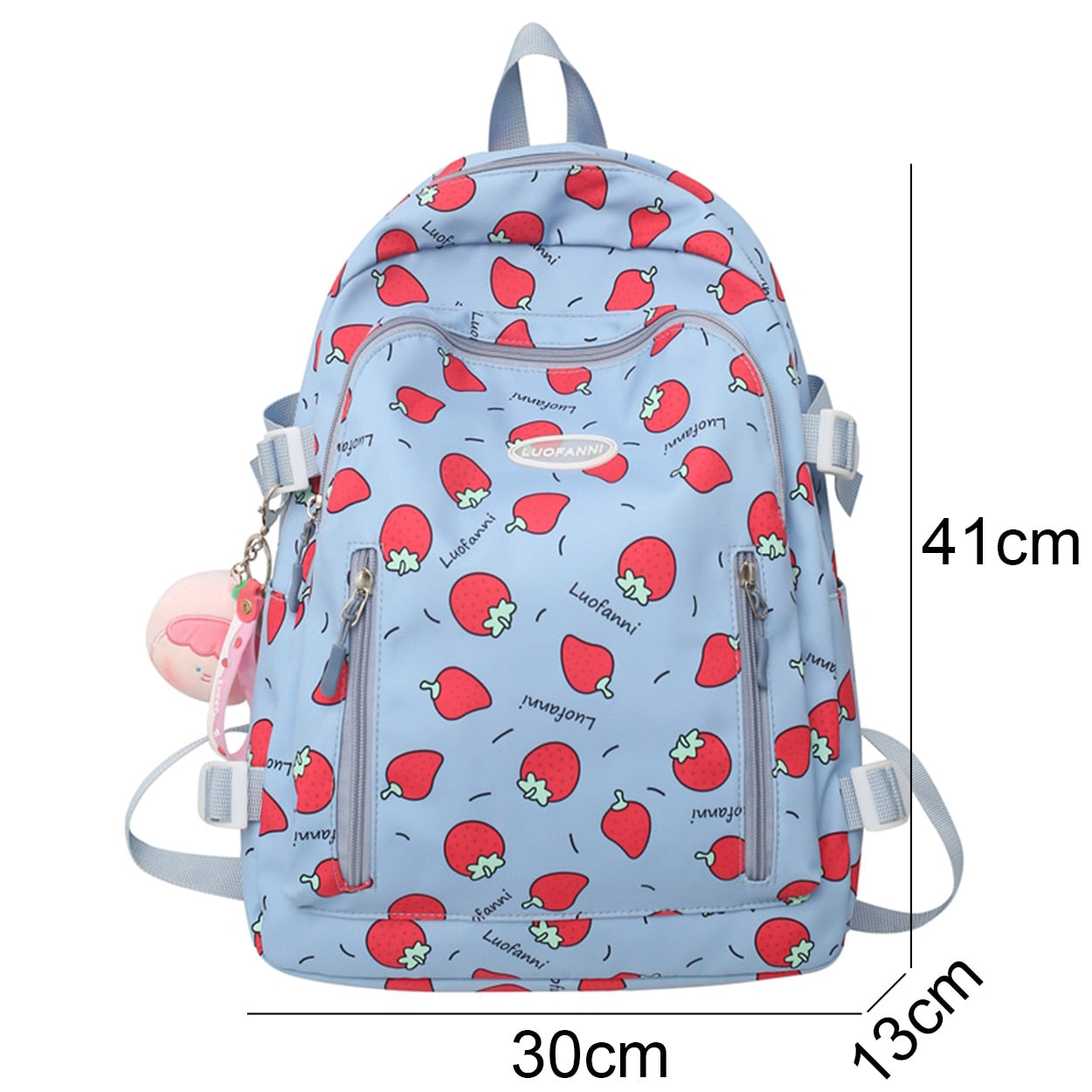 Sac à dos imperméable à imprimé fraise