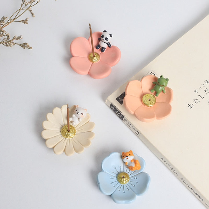 Sakura Animal Incense Holder