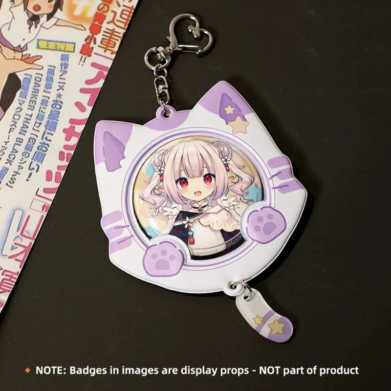 Kawaii Pastel Neko Badge Holder