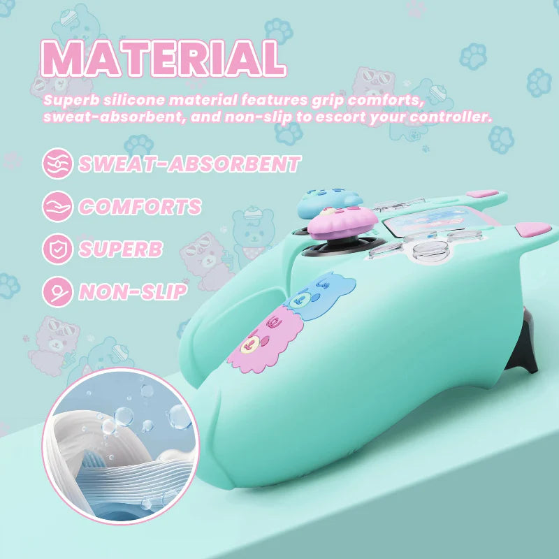 Housse de protection PlayVital Kawaii Bears pour manette PS5