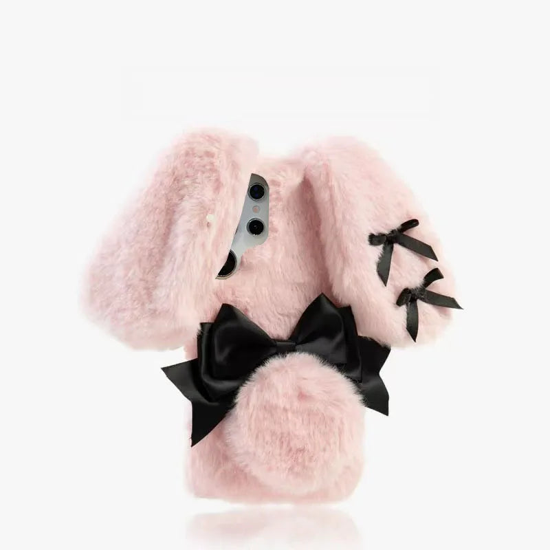 Coque de téléphone Samsung en peluche lapin Kawaii