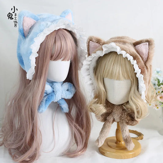 Gorro con orejas de gato