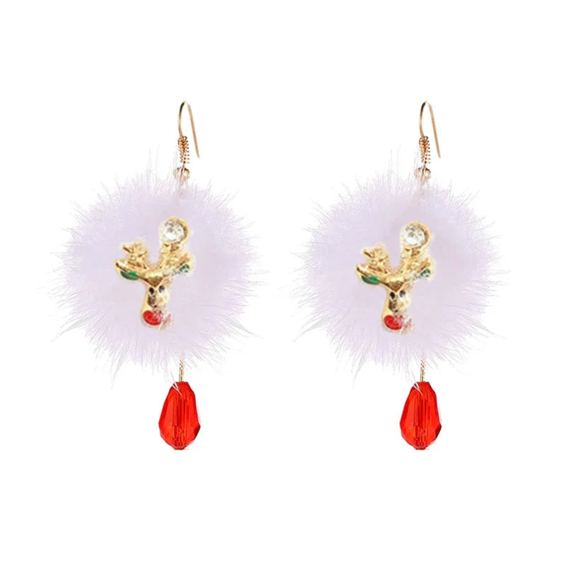 Boucles d'oreilles pendantes de Noël