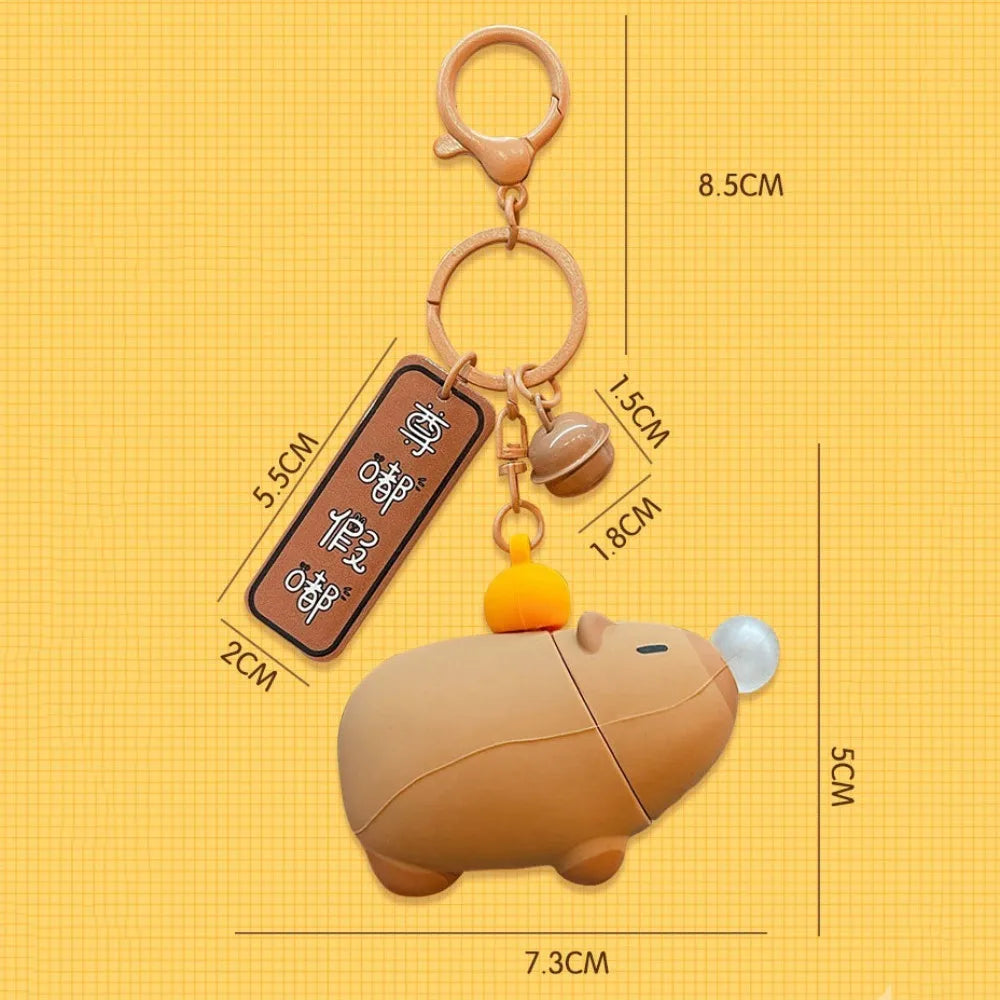Porte-clés jouet à presser Capybara