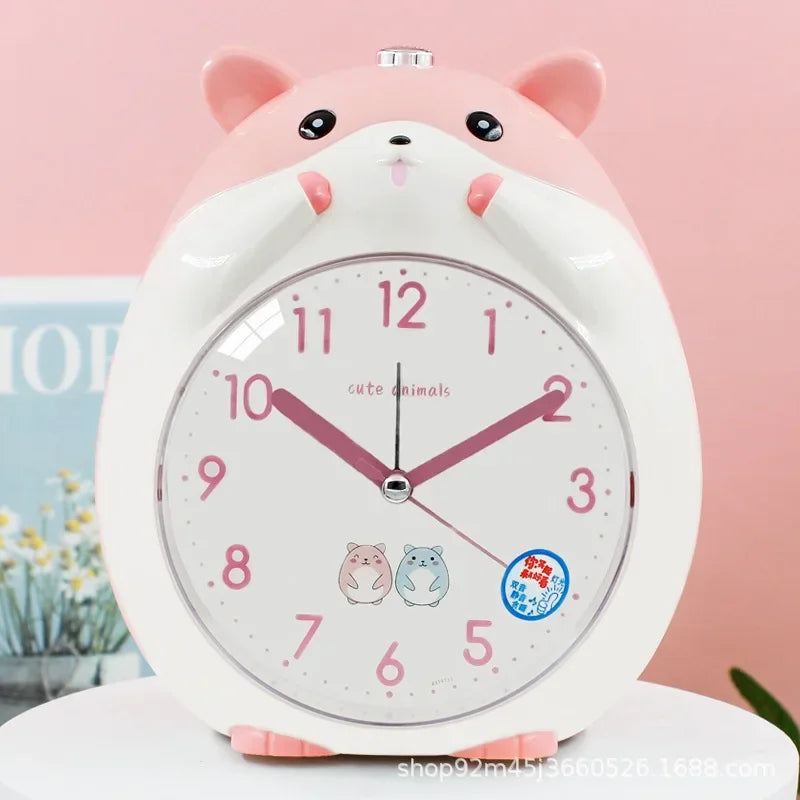 Mignonne horloge et veilleuse hamster