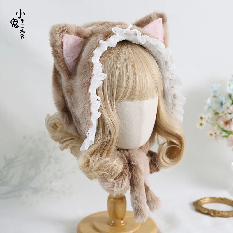 Gorro con orejas de gato