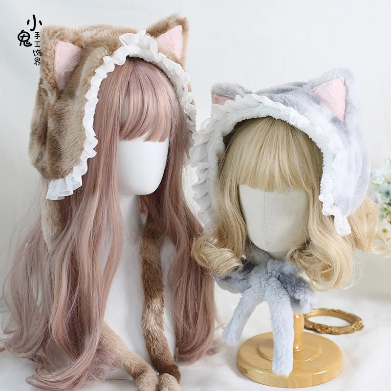 Gorro con orejas de gato