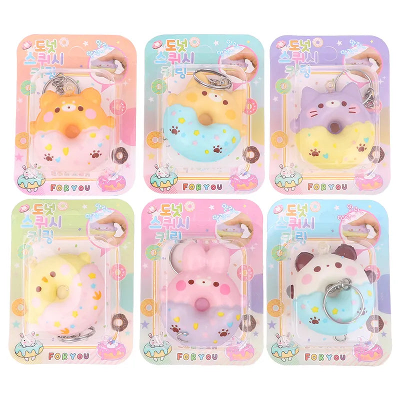 Donut Pets Squishy Keychains