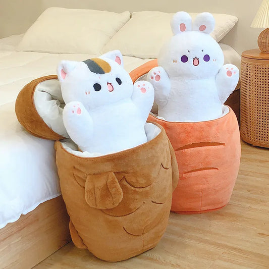Grandes peluches surprises pour animaux