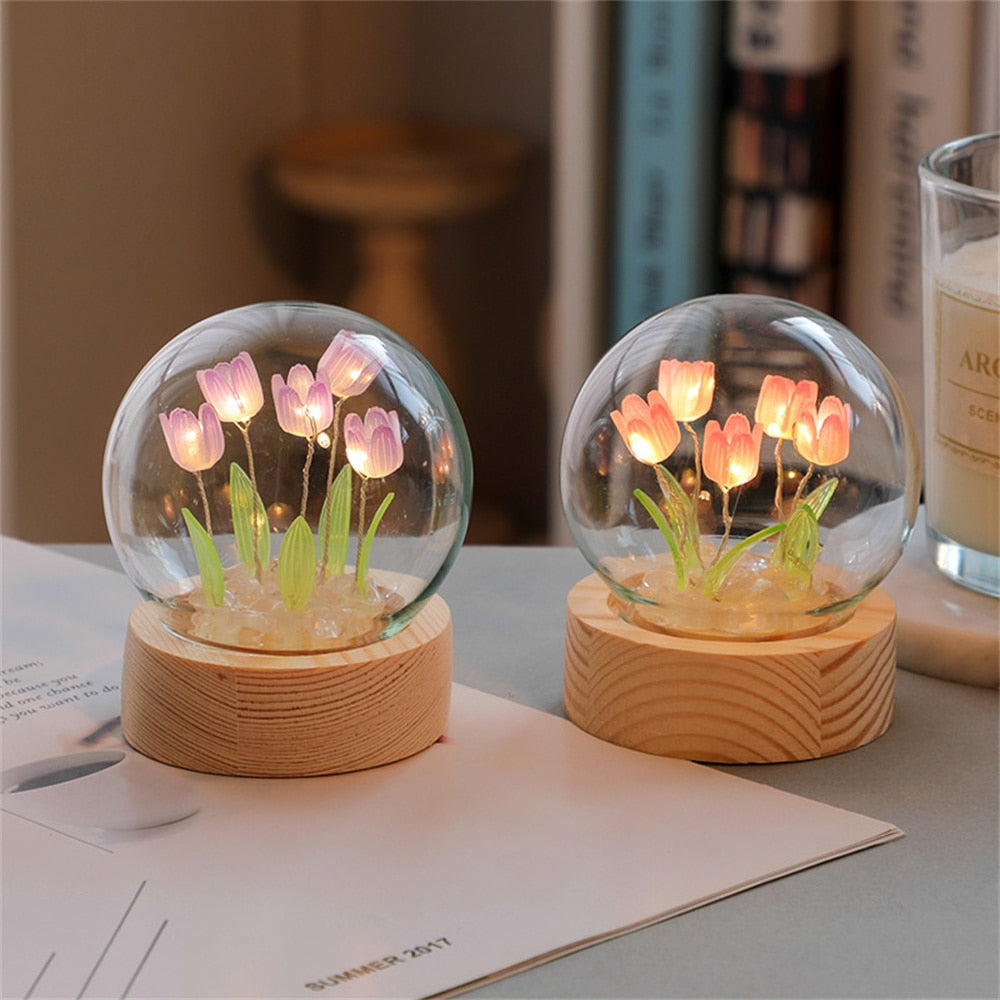 Luz de noche de tulipán