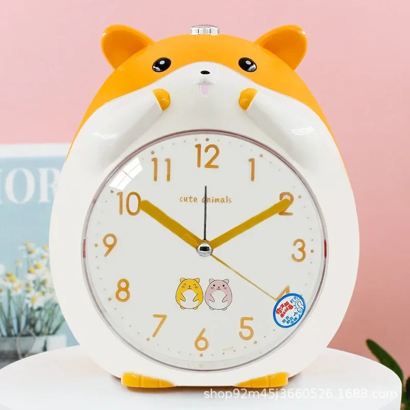 Mignonne horloge et veilleuse hamster