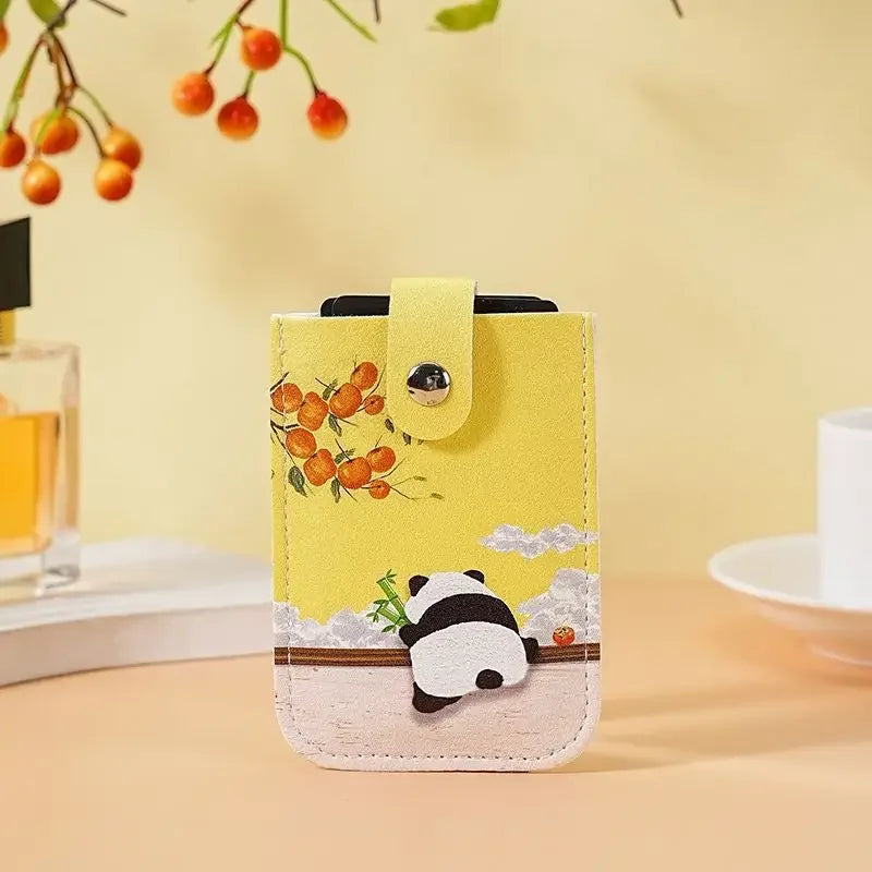 Kawaii Persimmon Cuties Protected Card Holder