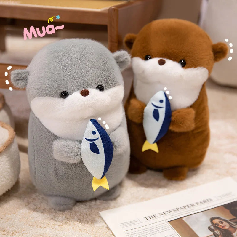 Adorables loutres en peluche