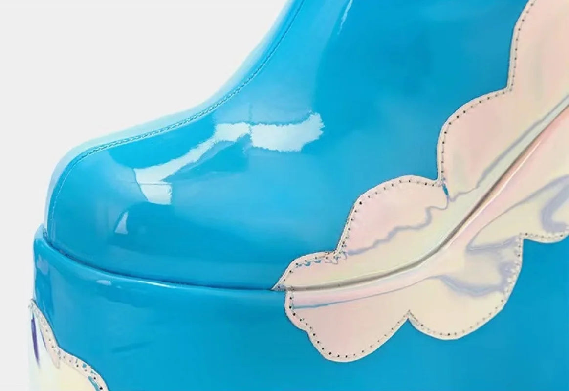 Bottes à plateforme Rainbow Clouds