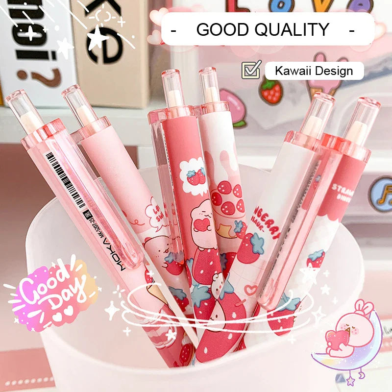 Ensemble de stylos à personnages Strawberry Sweets