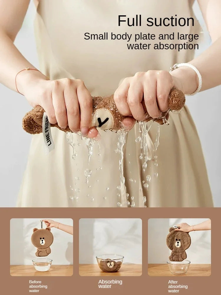 Toallas de mano con forma de osito de peluche