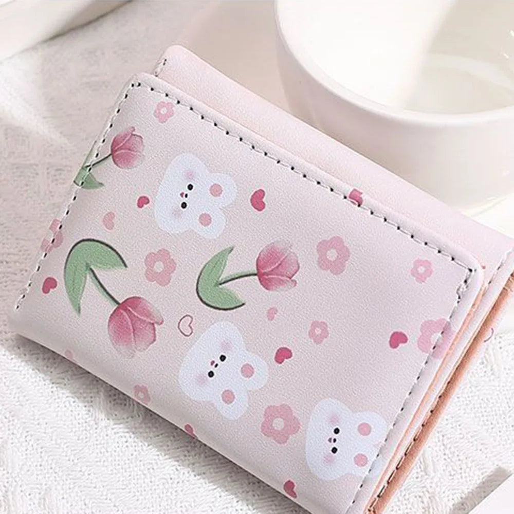 Portefeuilles lapin tulipe kawaii