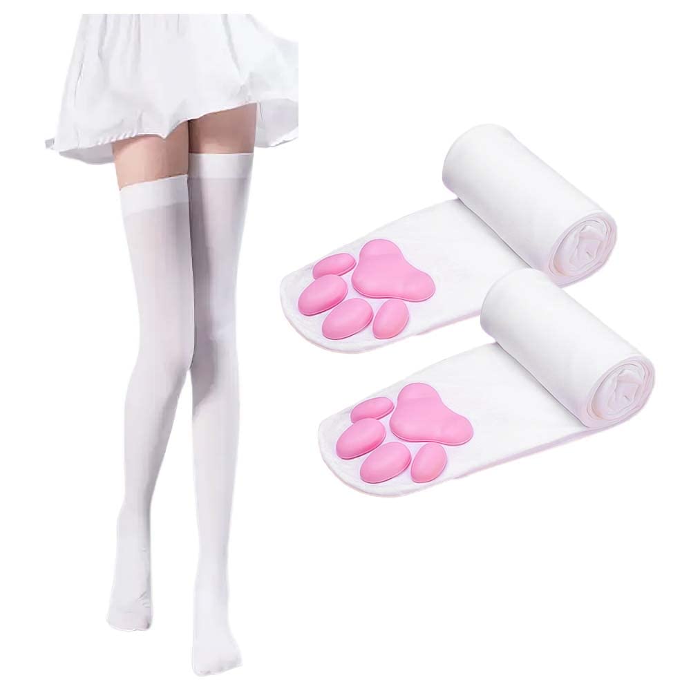 Thigh High Cat Paw Stockings & Warm Warmers