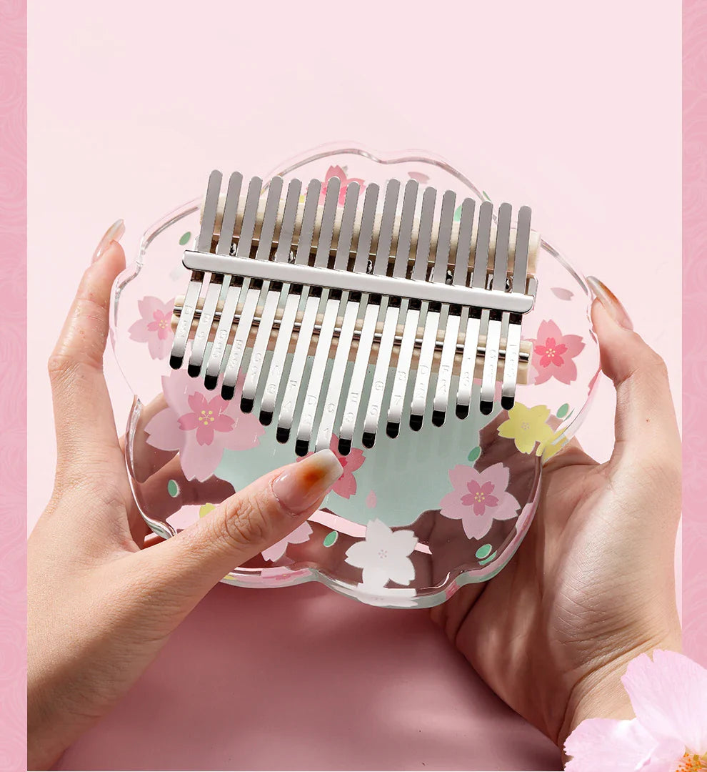 Kalimba transparent en forme de Sakura