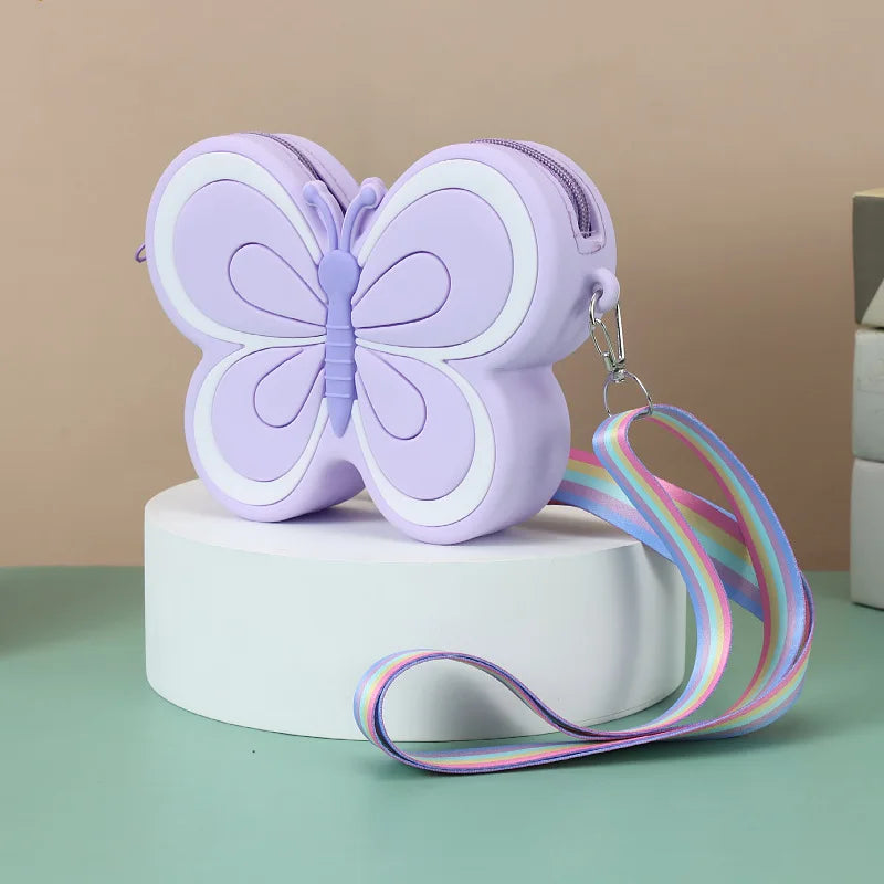 Sacs à bandoulière papillon en silicone pour enfants