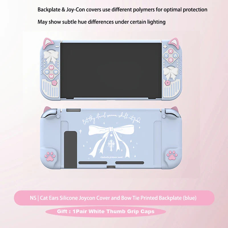 Kawaii Neko and Bows Switch Case NS/OLED/NS2
