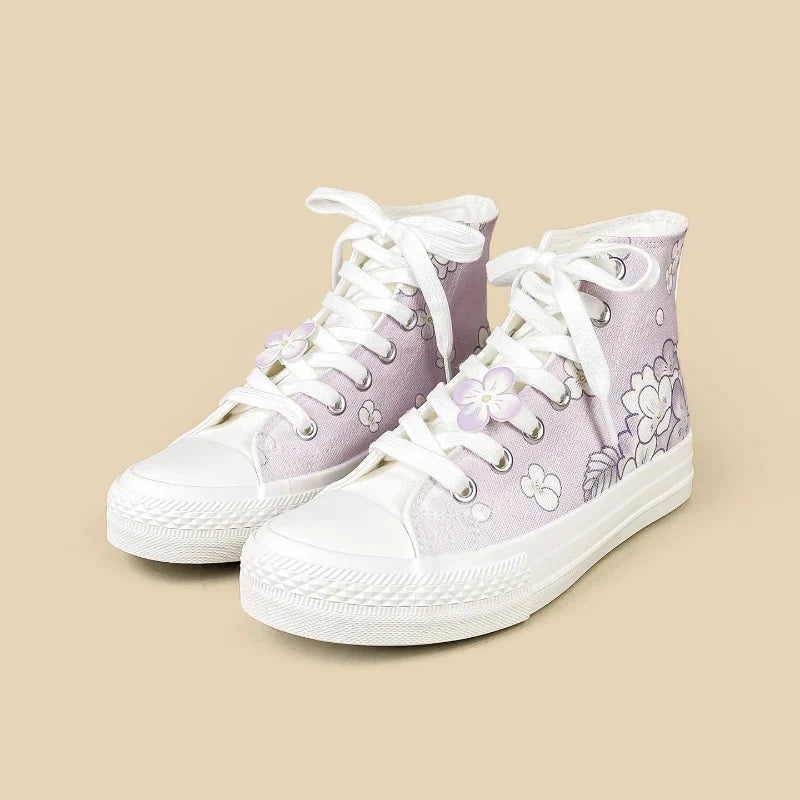 Kawaii Pastel Lavender High Tops