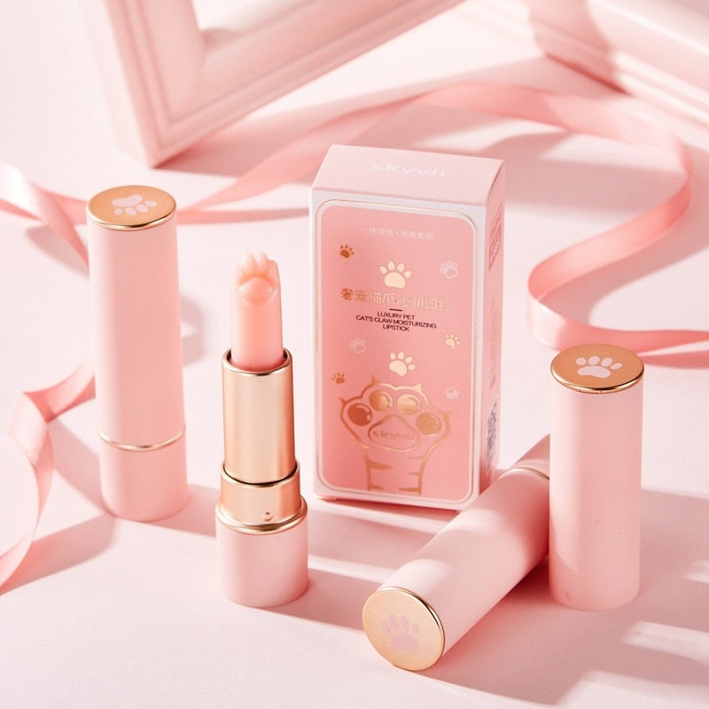 Baume à lèvres patte de chat rose