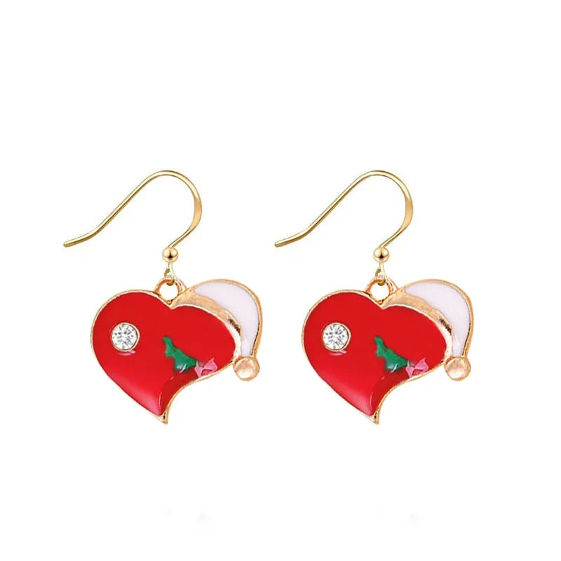 Boucles d'oreilles pendantes de Noël