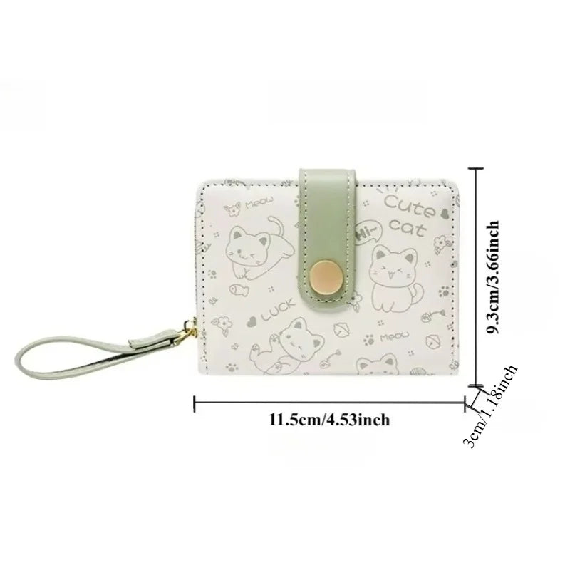 Pochette de poignet imprimé chat Kawaii