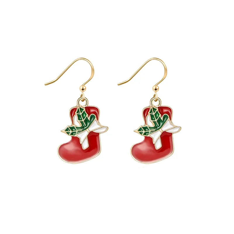 Boucles d'oreilles pendantes de Noël