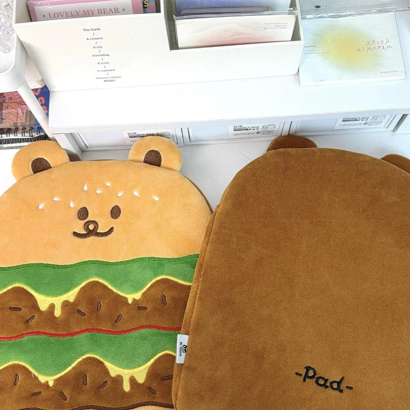 Housse de tablette Kawaii Ours Hamburger
