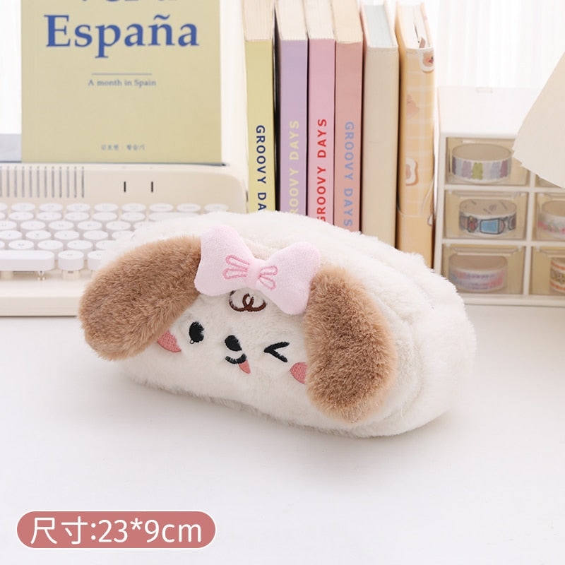 Trousses à crayons en peluche pour animaux